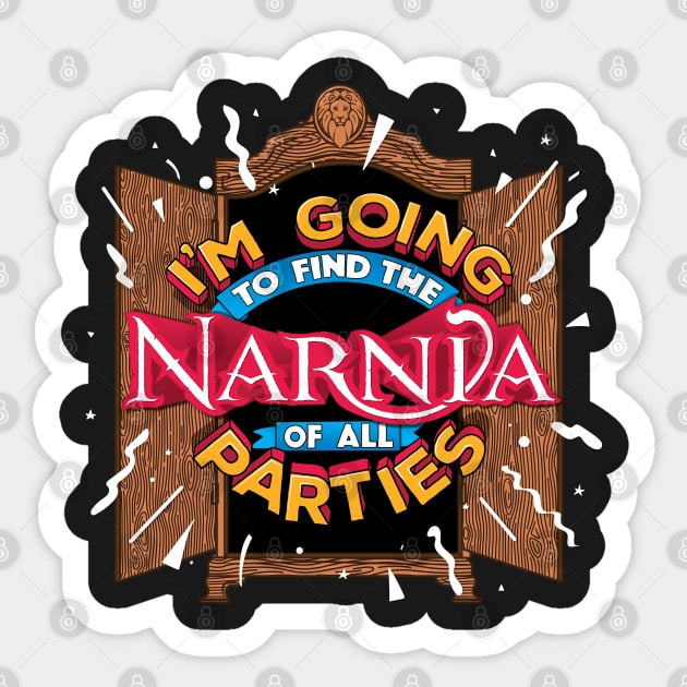 I'm going to find the Narnia of all parties Sticker by innercoma@gmail.com